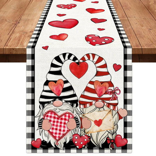 Valentine’s Day Table Runner – 36 Inch Linen Decor