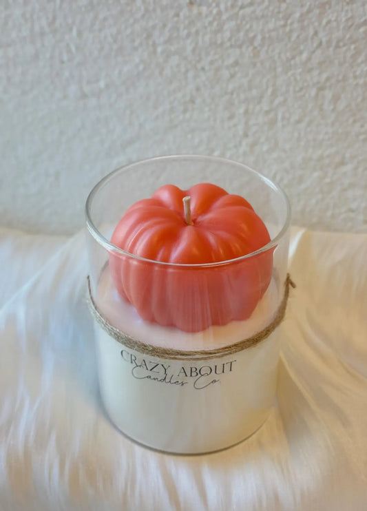 Handcrafted Pumpkin-Themed Soy Candles – Fall Decor & Personalized Gift