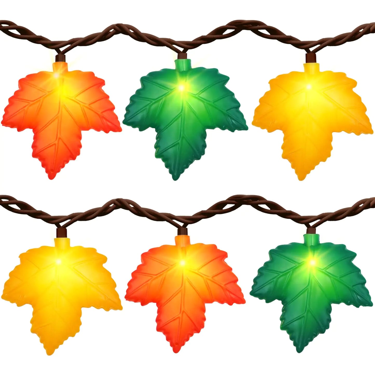 Fall Maple Leaf String Lights – 8.5FT, 10 LED Multicolor Leaves