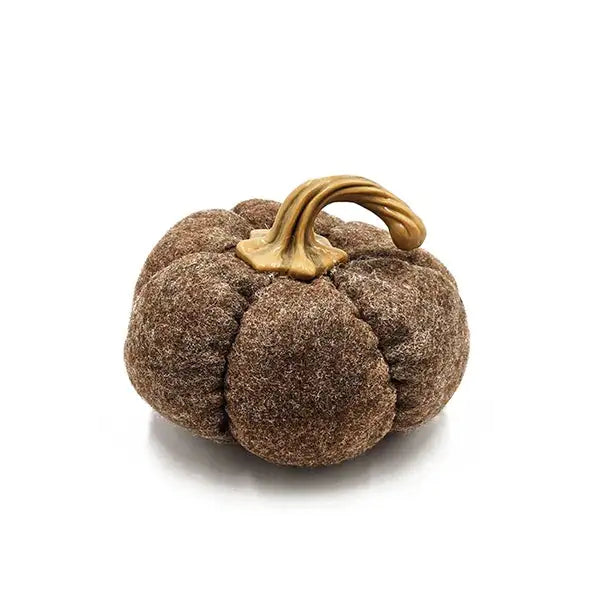 Set of 3 Brown Fabric Pumpkins