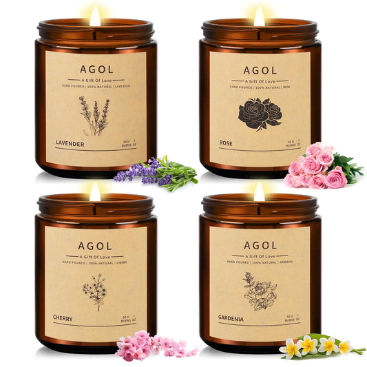 4 Pack Scented Candles for Home