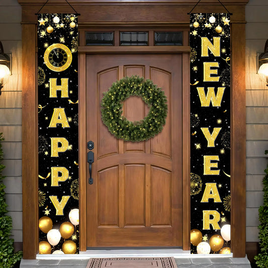 Happy New Year Door Banner