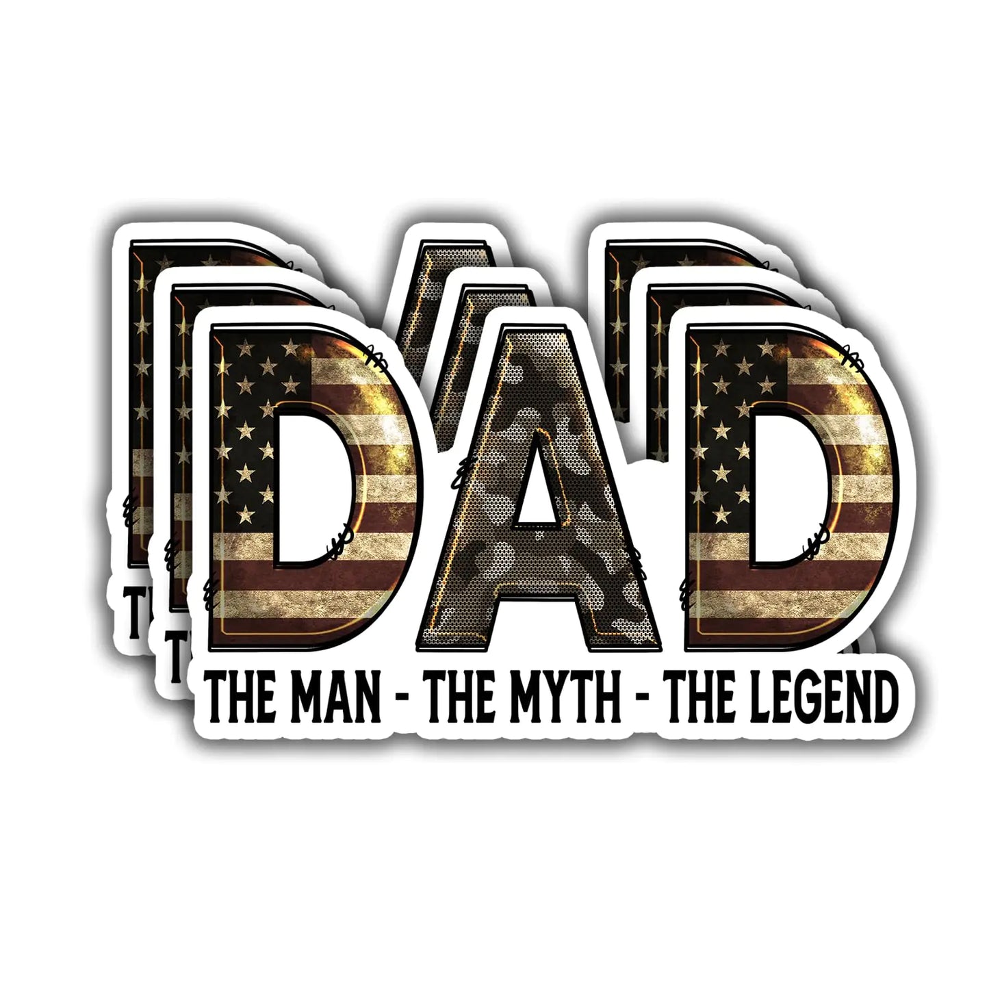 Veteran Dad Tribute Vinyl Sticker