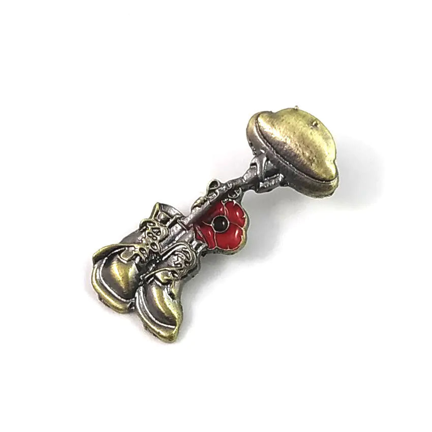 Veterans Charity Commemorative Helmet/Weapon/Boot Pin