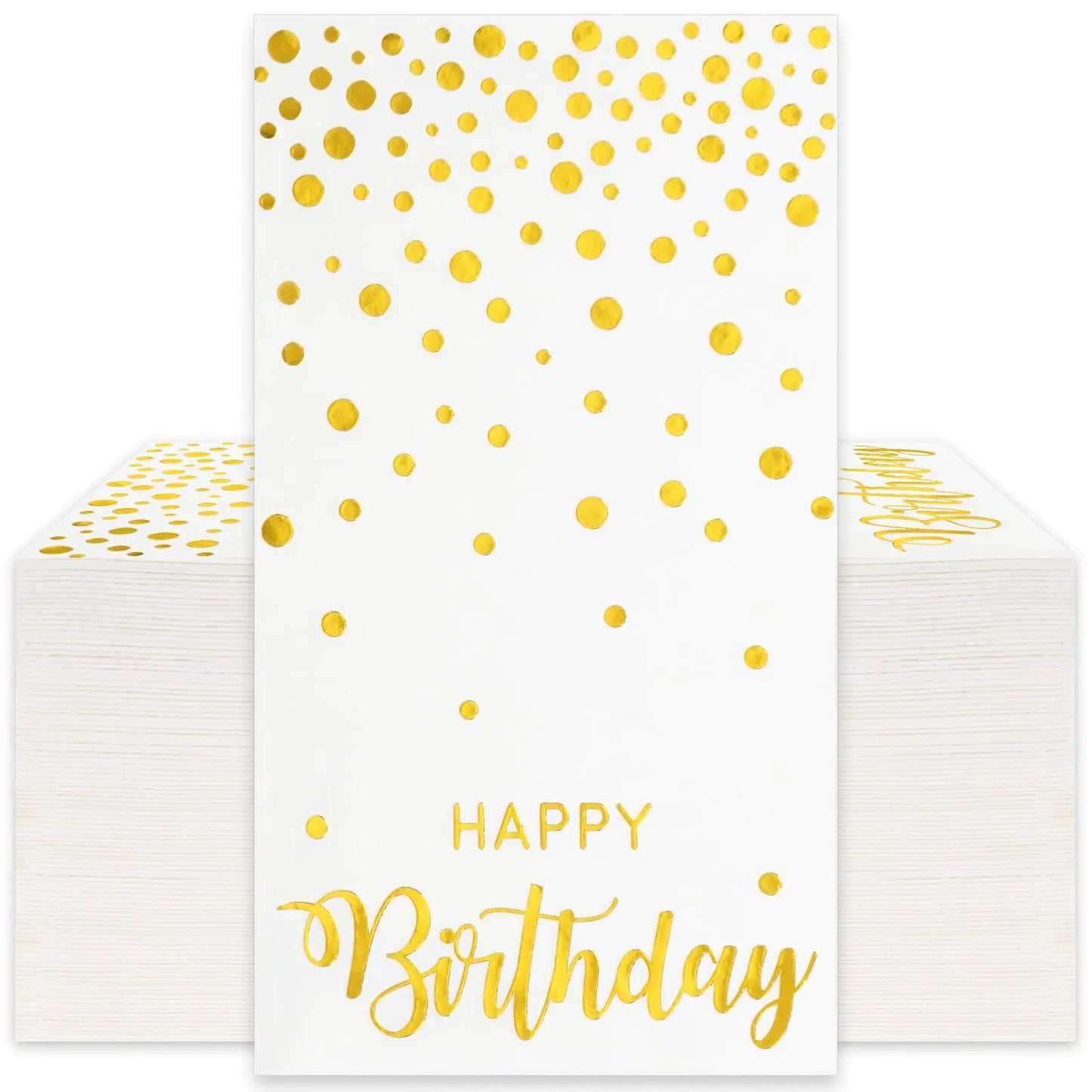 50-Pack Gold Foil "Happy Birthday" Guest Napkins