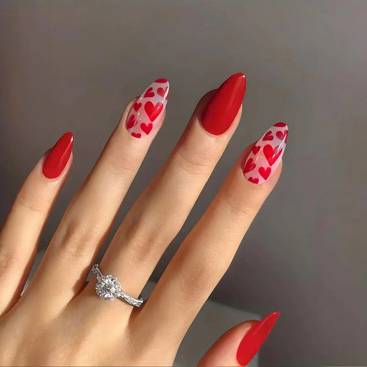 Valentine’s Day Press-On Nail Set – Romantic Designs for Effortless Glam