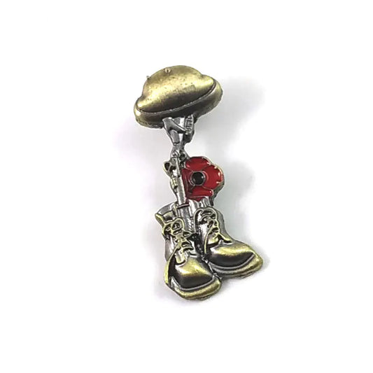 Veterans Charity Commemorative Helmet/Weapon/Boot Pin