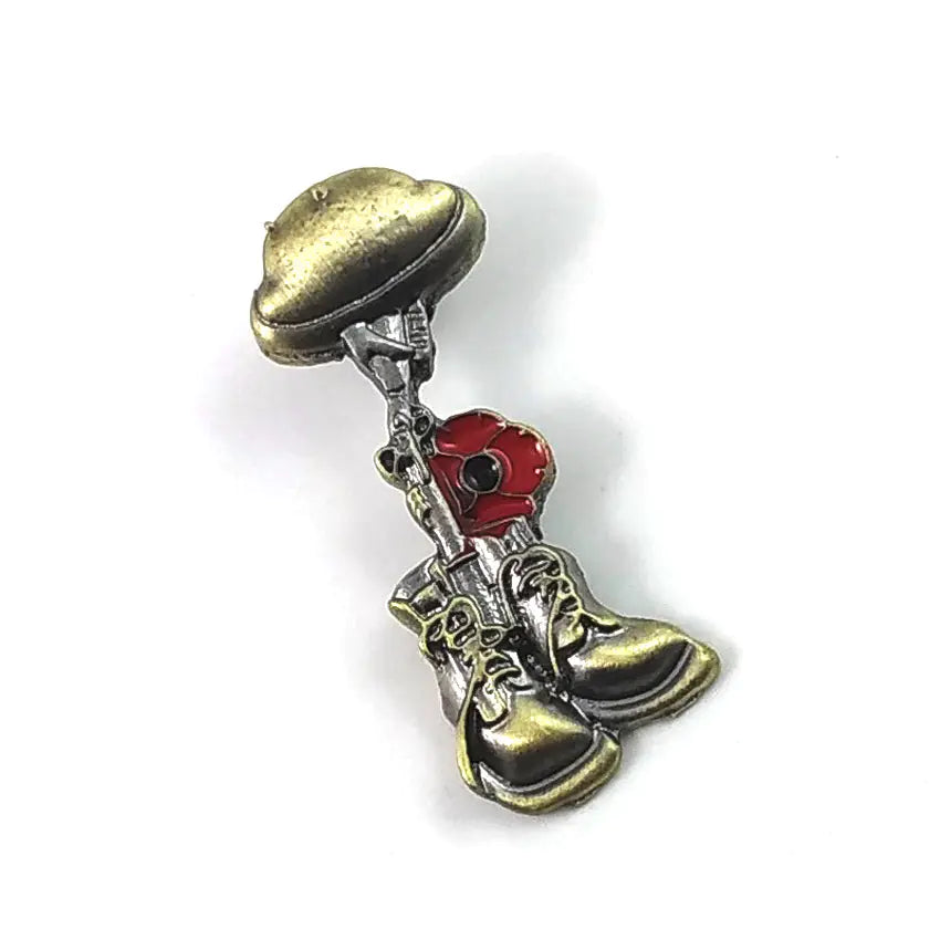 Veterans Charity Commemorative Helmet/Weapon/Boot Pin