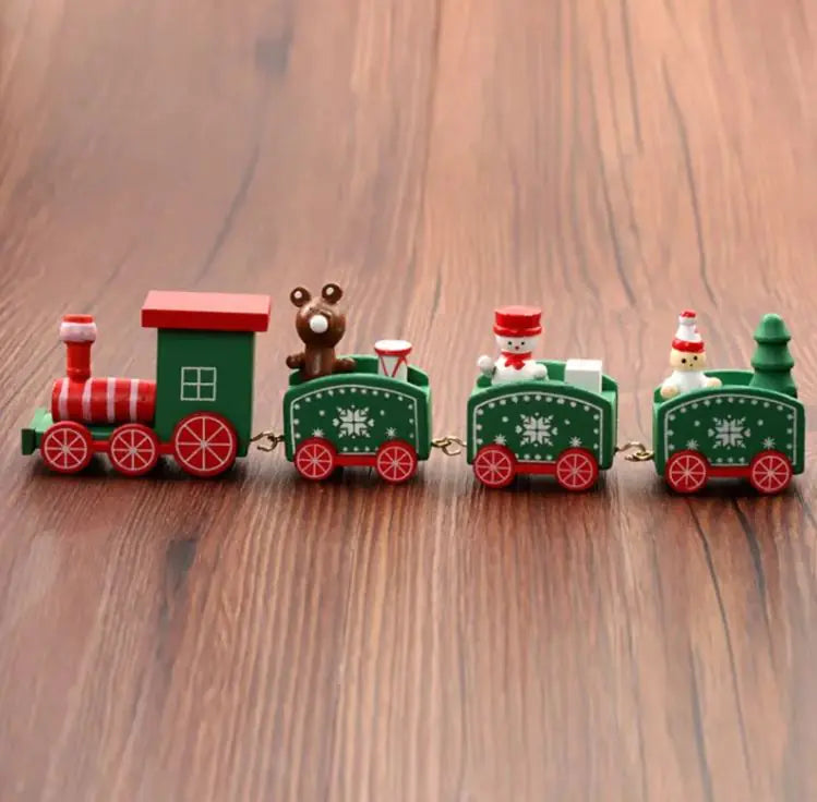 Christmas Wooden Train Ornament – Festive Holiday Décor