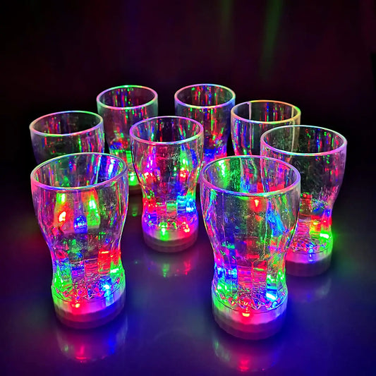 LED Glow Cups – 12-Pack Light-Up Flashing Party Cups (6oz) for Birthday, Rave, NYE, and Celebration Events