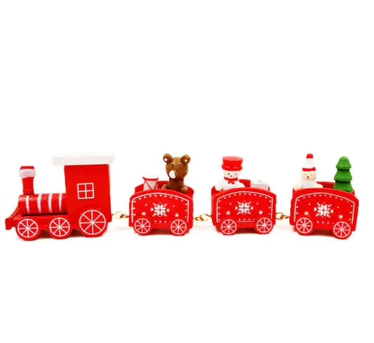 Christmas Wooden Train Ornament – Festive Holiday Décor