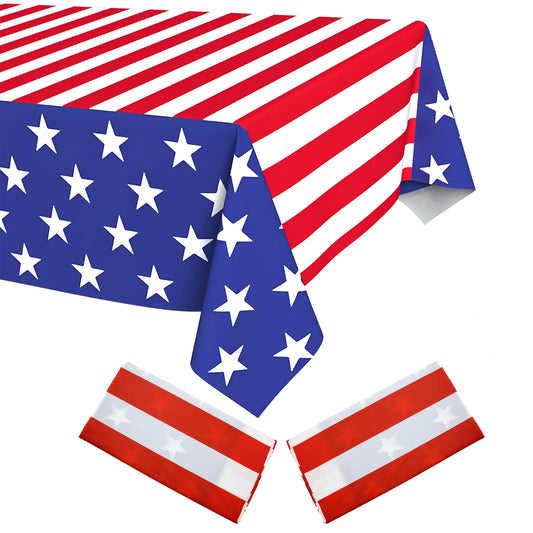 Patriotic Plastic Tablecloths – Set of 2