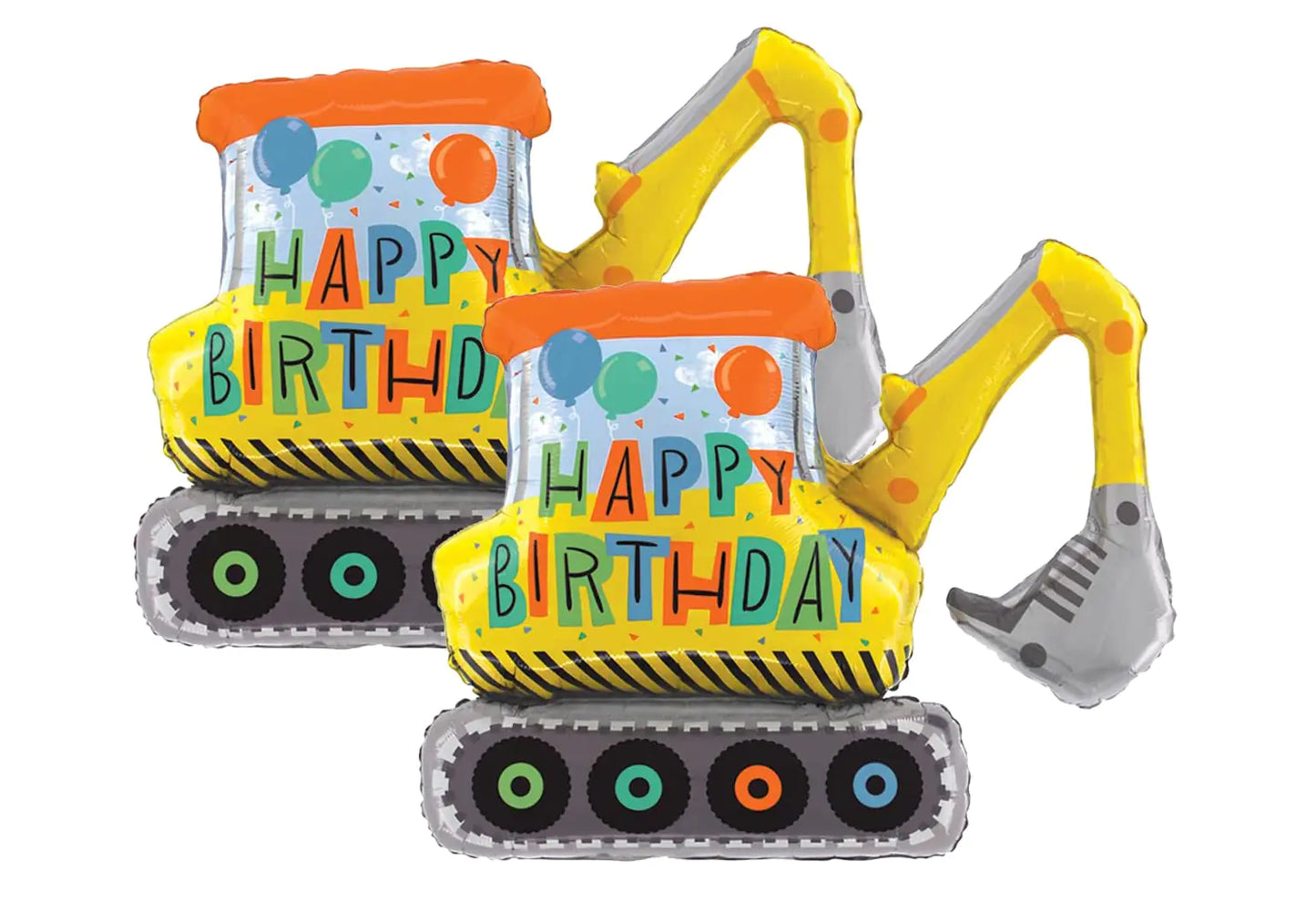 Happy Birthday Construction Excavator Balloons