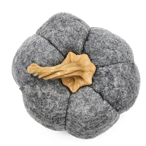Set of 3 Gray Fabric Pumpkins