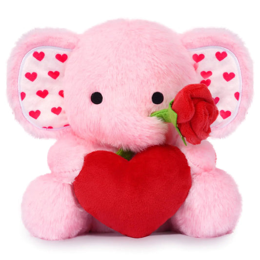 Pink Valentine's Day Elephant Plush Toy