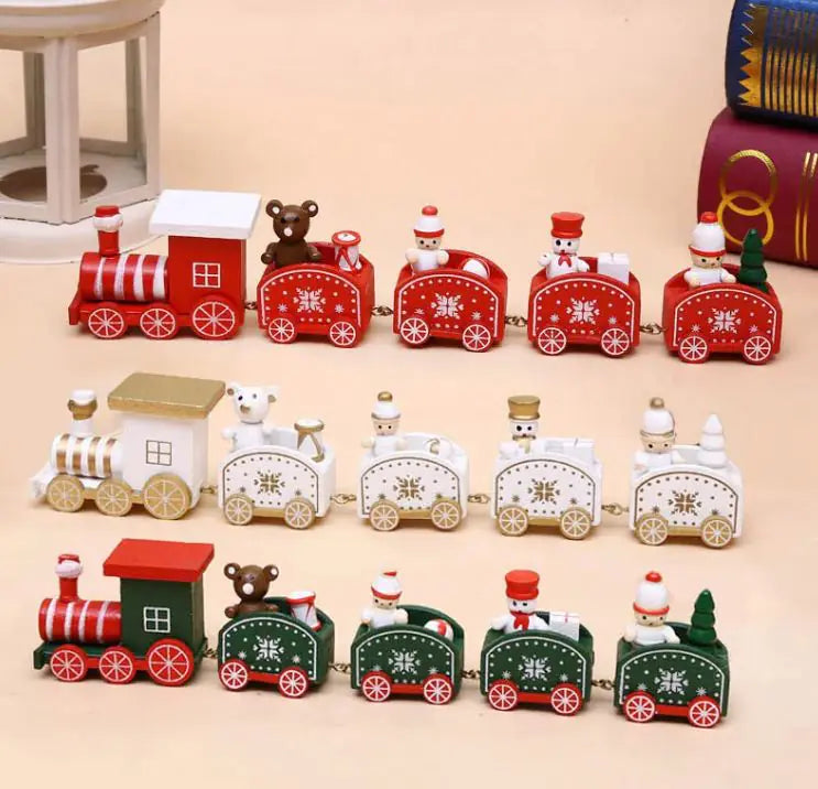 Christmas Wooden Train Ornament – Festive Holiday Décor