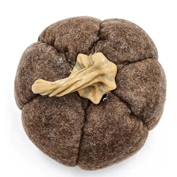 Set of 3 Brown Fabric Pumpkins