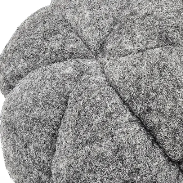 Set of 3 Gray Fabric Pumpkins