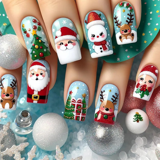 Christmas Press-On Fake Nails Set