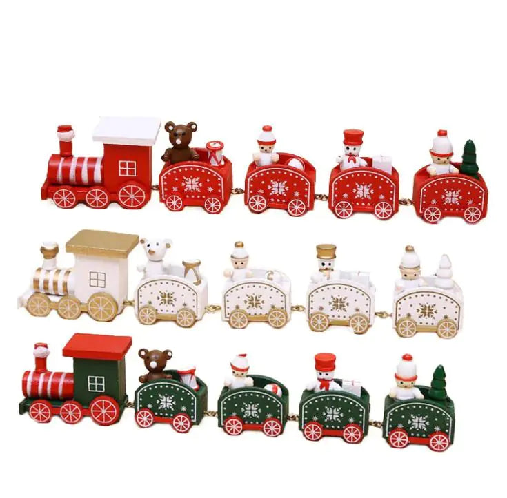Christmas Wooden Train Ornament – Festive Holiday Décor