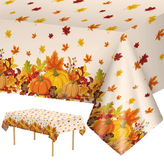 2-Pack Thanksgiving Tablecloths Festive Fall Decor for Every Table