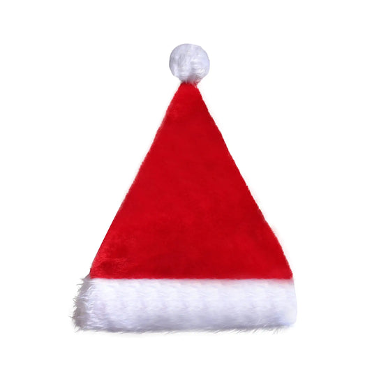 Light-Up Plush Santa Hat – LED Christmas Party Hat with Twinkling Lights
