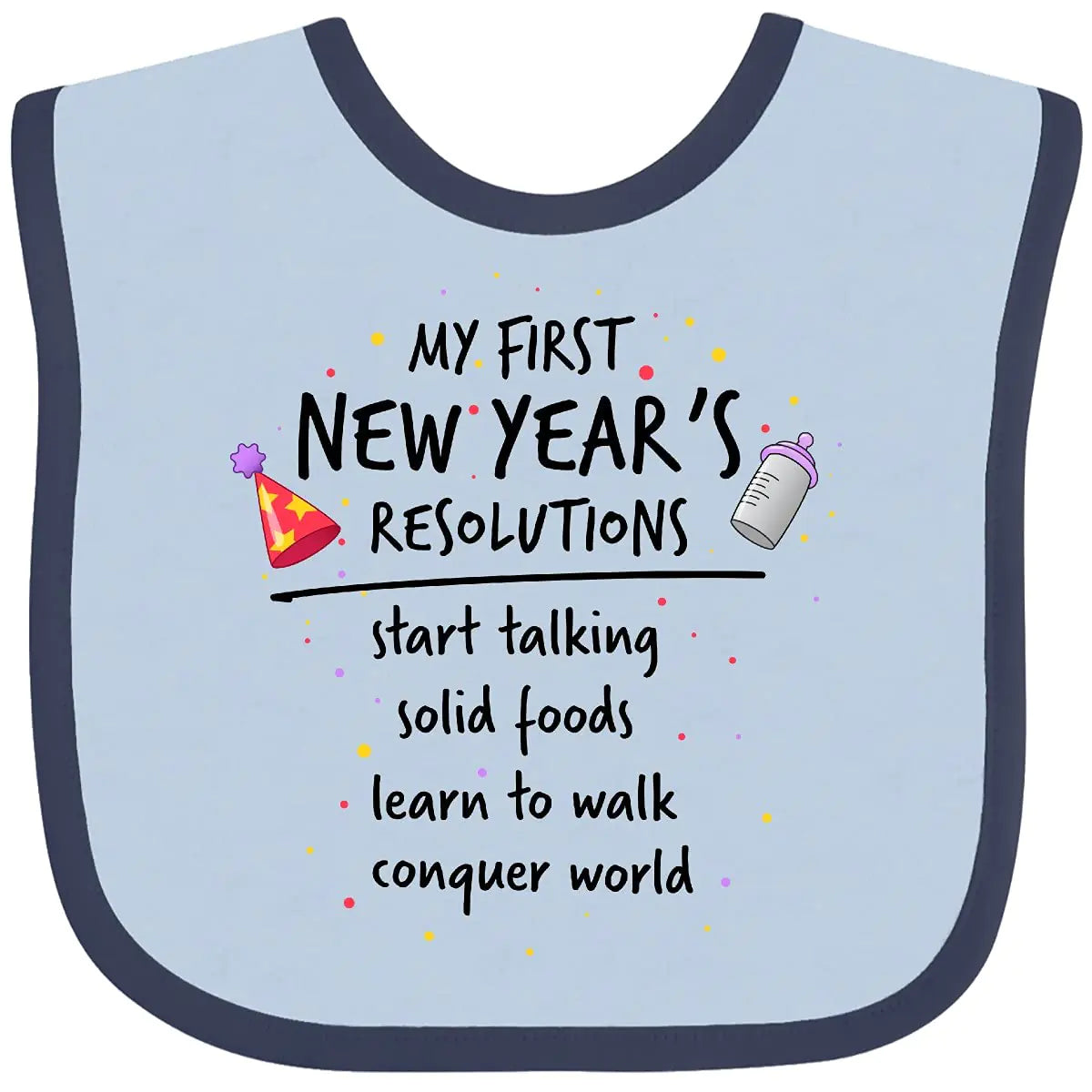 My First New Years Resolutions Baby Bib