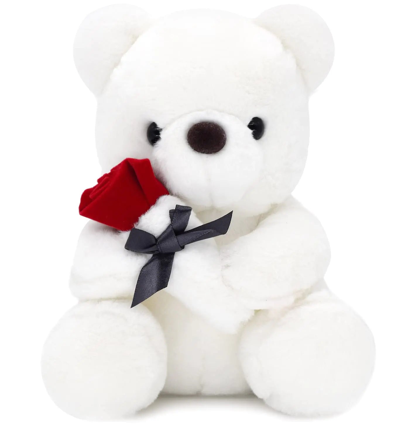 9.8" Teddy Bear with Rose – Soft Plush Stuffed Animal Gift
