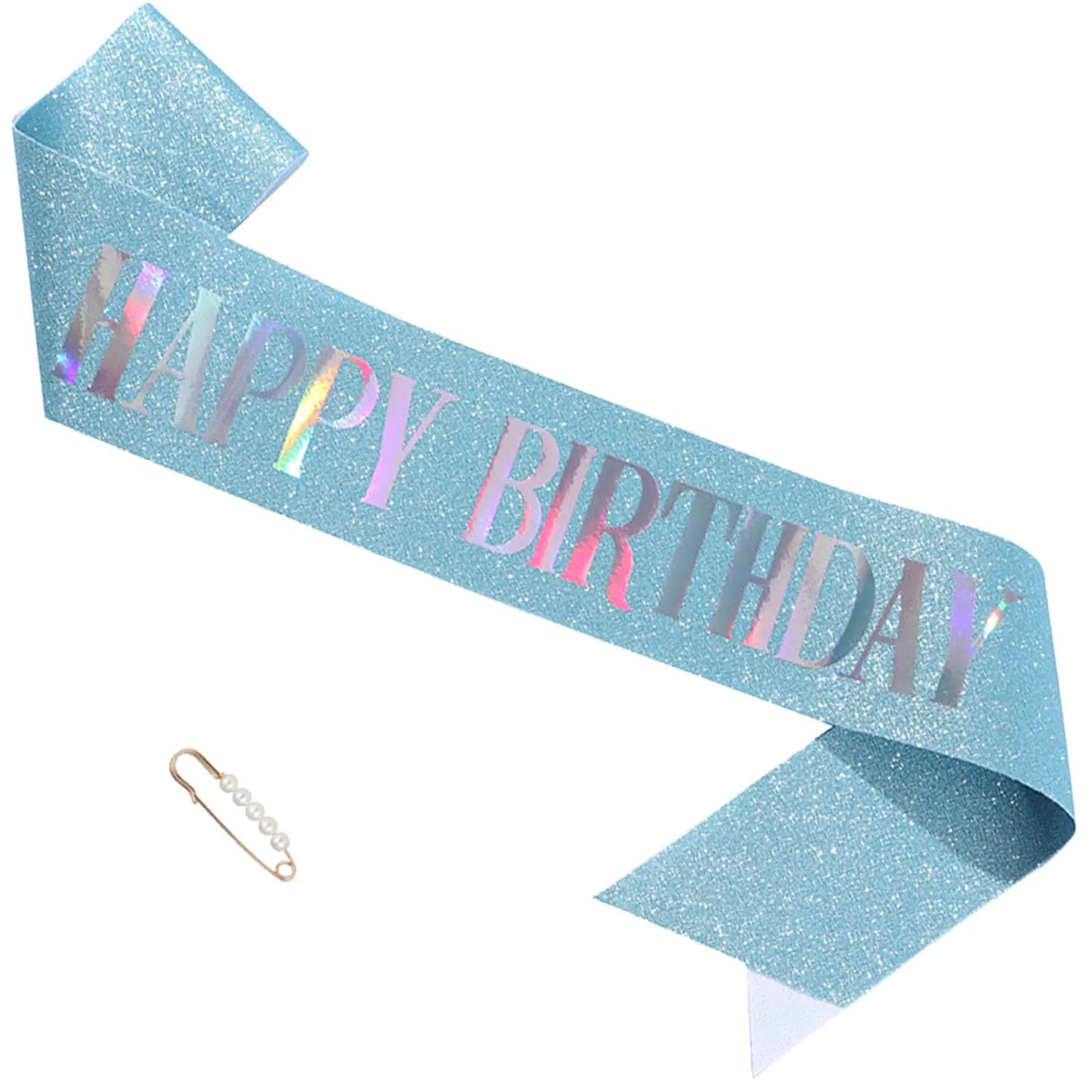 "Happy Birthday" Glitter Sash