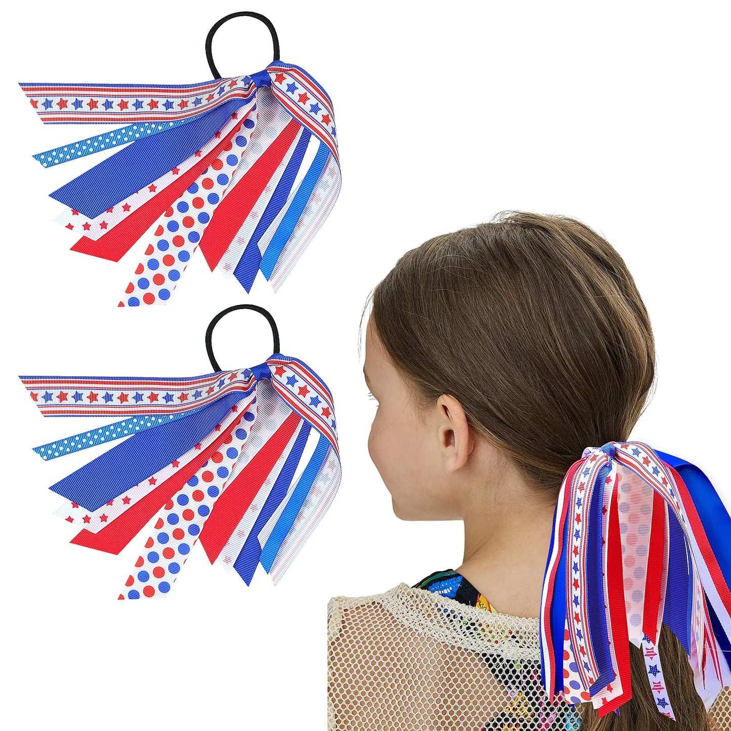 Patriotic Hair Scrunchies – 2 Pack